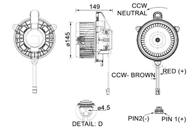 MAHLE VENTILADOR SOPLADORES VOLVO XC40 1.5 2.0 2.0D 10.17-  