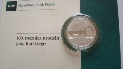Moneta 10 zł Jan Karski 2014 MENNICZA