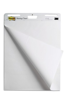 Post-It Super Sticky arkusze konferencyjne Flipchart białe 63.5cm x 76.2cm