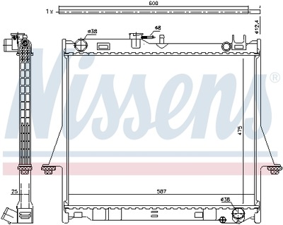 RADUADOR SISTEMA DE REFRIGERACIÓN DEL MOTOR 60856  