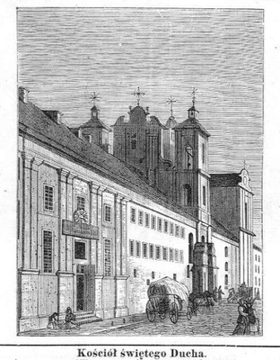 Wilno. Kościół św. Ducha, drzeworyt 1876