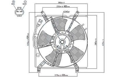 Nissens вентилятор радиатора с корпус toyota ra фото №1