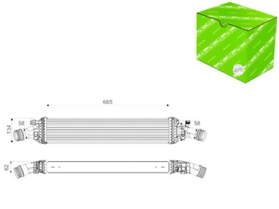 Интеркулер радиатор воздуха valeo 818601 audi a4 valeo фото №1