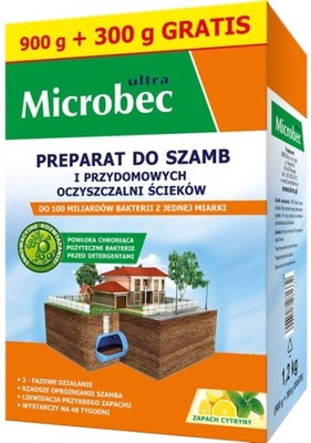 MICROBEC ULTRA PREPARAT DO SZAMBA BAKTERIE ZAPACH CYTRYNOWY 1,2kg