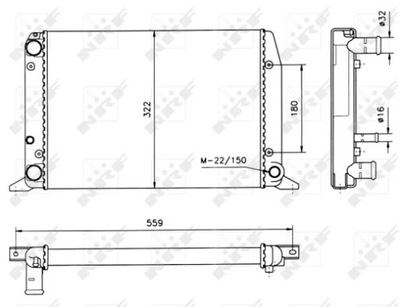 NRF 50514 CHLODNICA, SISTEMA DE REFRIGERACIÓN DEL MOTOR  