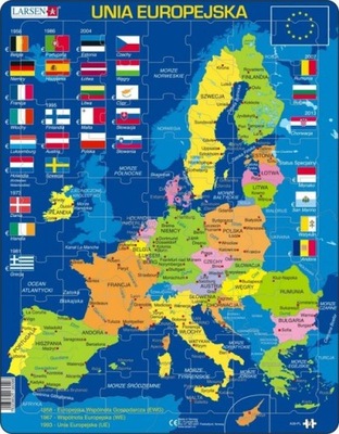 Larsen Unia Europejska Mapa Flagi Maxi PL