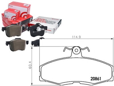 КОЛОДКИ ТОРМОЗНЫЕ SKODA FAVORIT FELICIA BREMBO