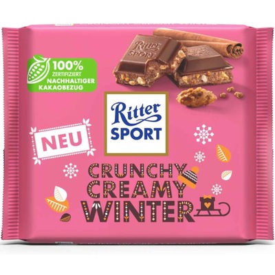 Ritter Sport Crunchy Creamy Winter Cynamon Migdał z Niemiec