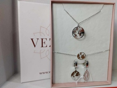 Biżuteria kpl kolczyki z naszyjnikiem marki Vezzi