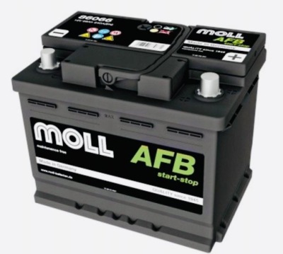 Акумулятор 12v 66ah 640a moll старт-стоп afb agm 86066 фото №1