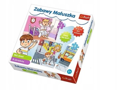 TREFL PUZZLE ZABAWY MALUSZKA MÓJ DZIEŃ 8 OBRAZKÓW