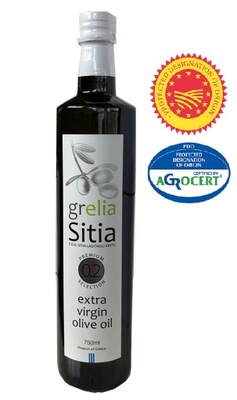 Doskonała GRECKA oliwa z oliwek Sitia 0,2% 750ml w butelce