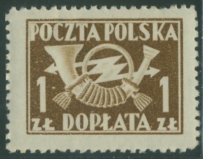 Polska 1 zł - Dopłata , trąbka pocztowa