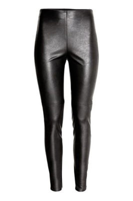 H&M Legginsy z imitacji skóry rozm. 32,XXS