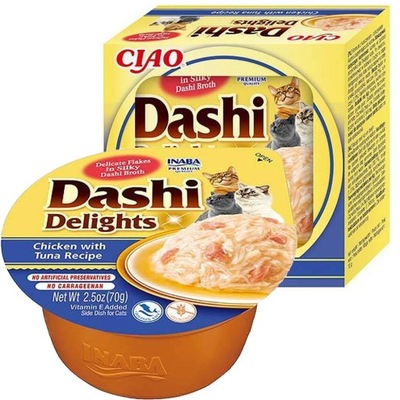 INABA CAT DASHI DELIGHTS CHICKEN TUNA 70g karma mokra dla kota kurczak