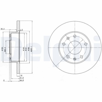 DELPHI BG3426 DISCO DE FRENADO  