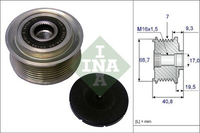 EMBRAGUE GENERADOR INA 535 0079 10  