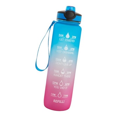Large PP Water Bottle Outdoor Water Jug Blue Pink