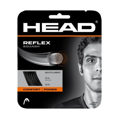 Naciąg do squasha HEAD REFLEX Czarny 1,10 mm 10m