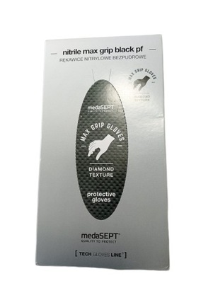 RĘKAWICE NITRYLOWE MAX GRIP czarne 90 szt. roz.XL