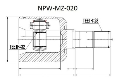 NTY LANKSTAS WEW. MAZDA 6 GG/GY 1.8,2.0 02- KAIRYSIS 