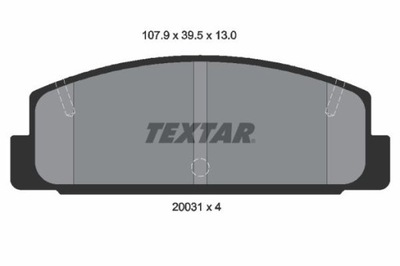 TEXTAR 2003101 КОЛОДКИ ГАЛЬМІВНІ