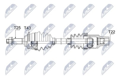 HALF-AXLE PROPULSION SUZUKI SWIFT 1.3,1.3 4WD,1.5,1.5 4W  