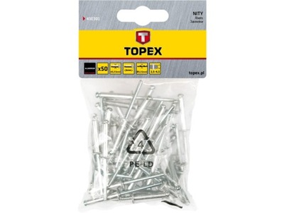 Nity aluminiowe TOPEX 43E301 3.2 x 8 mm