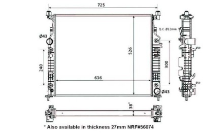 Nrf радіатор db w164/w251 ml/r 05- + асистент водія #28 фото №1