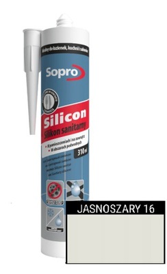 Sopro Silicon - Silikon sanitarny Jasny szary 16 | 310ml