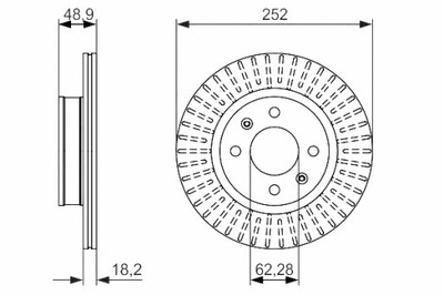 BOSCH ДИСКИ ДИСКОВІ ТОРМОЗНІ 2SZT. ПЕРІД HYUNDAI I10 I I10 II I10 3 KIA фото