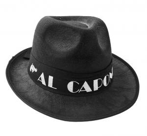 Kapelusz "Al Capone", czarny Imprezowy do fotobudki