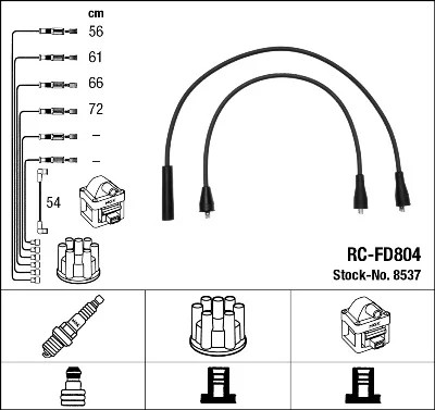 CABLES ZAP. 8537 NGK  