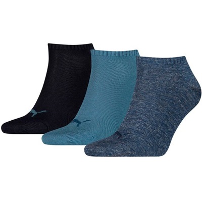 Ponožky Puma Unisex Sneaker Plain 3P denim, modrá, tmavo modrá 906807 1
