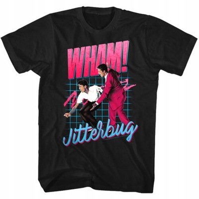 Wham George Michael Jitterbug Album T Shirt,Black