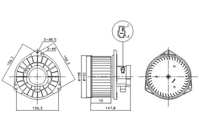 NISSENS VENTILADOR SOPLADORES MITSUBISHI L200 TRITON PAJERO SPORT II  