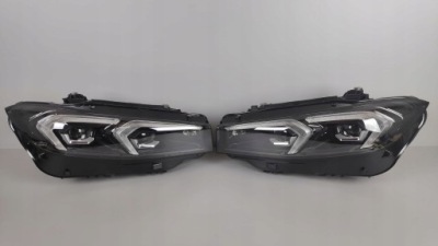 Bmw 3 g20 g21 lci lift лампы левая правая full led laser niebieska shadow фото №1