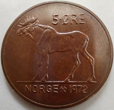 1304 - Norwegia 5 ore, 1972