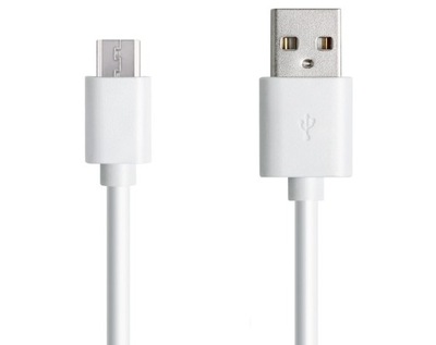 Kabel USB - Micro USB biały 1m
