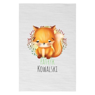 Ręcznik Do Przedszkola 30x50 + Imię Nazwisko LISEK