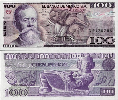 Meksyk 1982 - 100 pesos - Pick 74c UNC