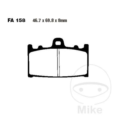 КОЛОДКИ ГАЛЬМІВНІ ПЕРЕДНЯ EBC FA158HH