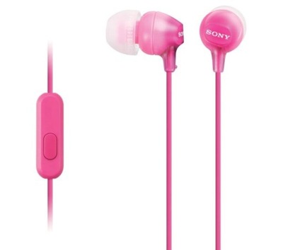 Słuchawki dokanałowe SONY MDR-EX15AP Mikrofon Pink