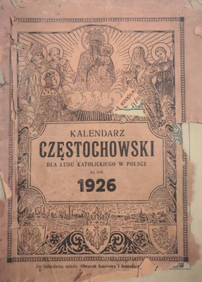 Kalendarz częstochowski na rok 1926