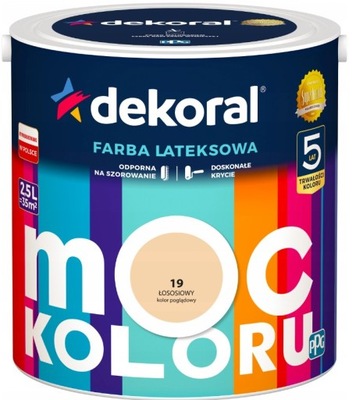 Dekoral Farba MOC KOLORU 2,5l Łososiowy