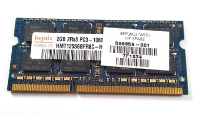 PAMIĘĆ RAM DDR3 HYNIX 2GB 2Rx8 PC3 10600S