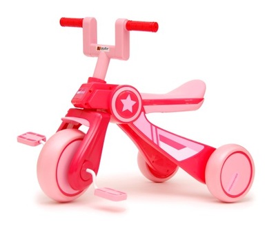 Śliczny różowy rowerek dziecięcy BOBO - ( outlet )