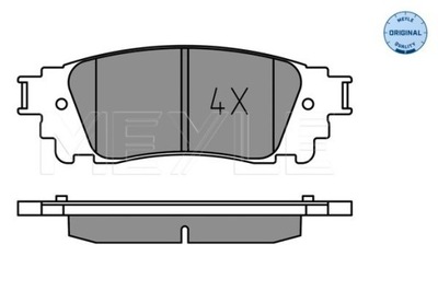 MEYLE КОЛОДКИ ТОРМОЗНЫЕ ЗАД LEXUS NX 2.0/2.5H 07.14-