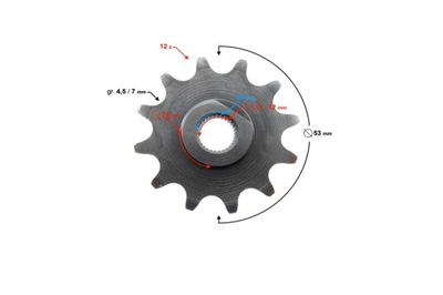 ZĘBATKA PRZEDNIA 12Z 12 z ROMET OGAR MOTORYNKA