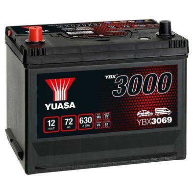 BATERÍA YUASA 12V 72AH 630A L+ YBX3069  